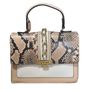 ALDO Beige and Pink Handbag satchel with Shoulder Strap